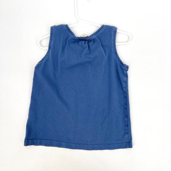 Mini Boden Sleeveless Spring Summer Blue Ruffle Tank Top Girls Size 5-6Y - Picture 2 of 4
